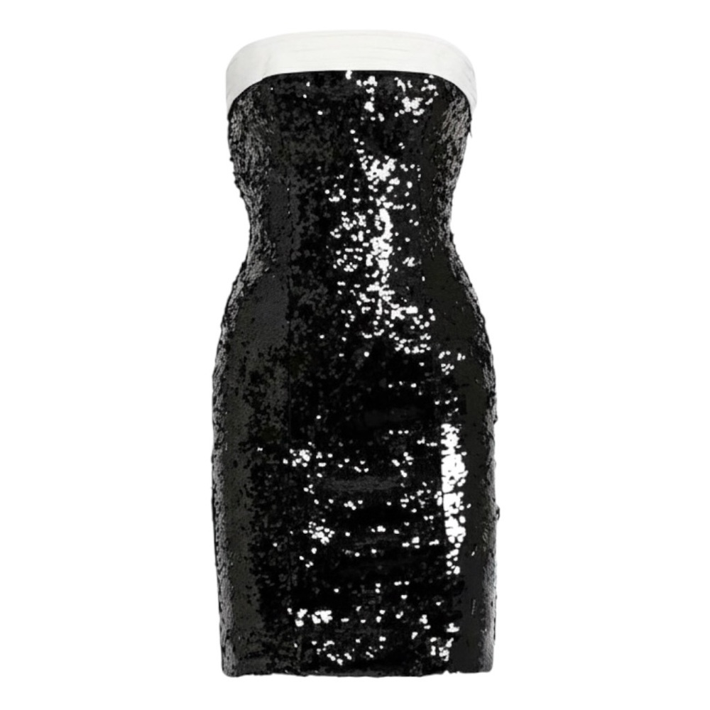 NWT Alice + Olivia Sibella Embellished Strapless Bow Back Mini Dress Size 8 - Picture 6 of 9